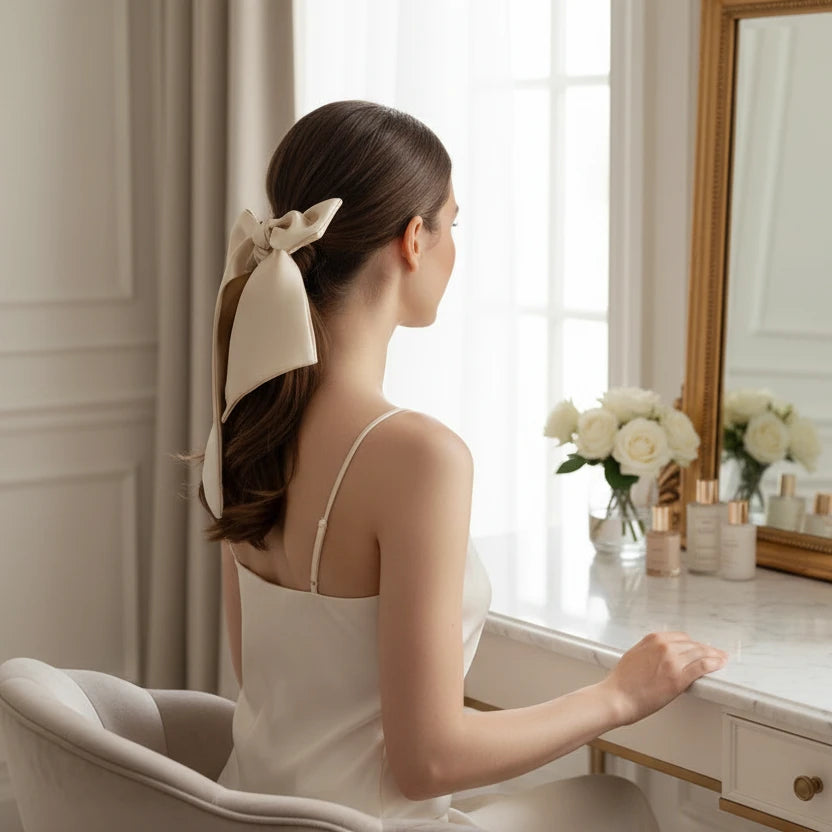 The Softest Hour™ Silk Ribbon & Skinny Scrunchie Set | 19 Momme